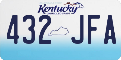 KY license plate 432JFA