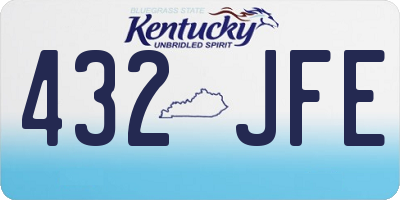 KY license plate 432JFE