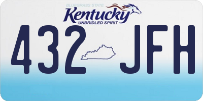 KY license plate 432JFH