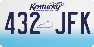 KY license plate 432JFK