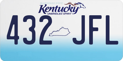 KY license plate 432JFL