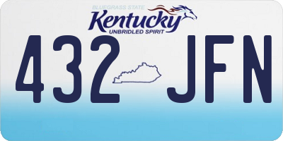 KY license plate 432JFN