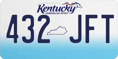 KY license plate 432JFT