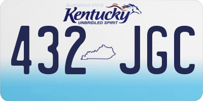 KY license plate 432JGC