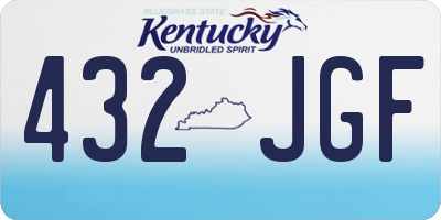 KY license plate 432JGF
