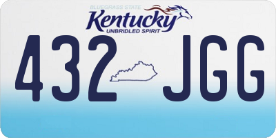 KY license plate 432JGG