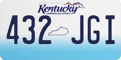 KY license plate 432JGI