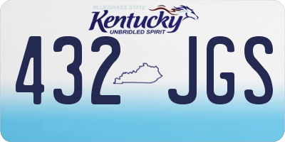 KY license plate 432JGS