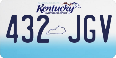 KY license plate 432JGV
