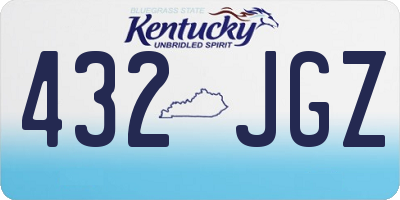 KY license plate 432JGZ