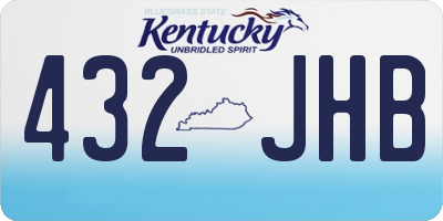 KY license plate 432JHB