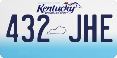 KY license plate 432JHE