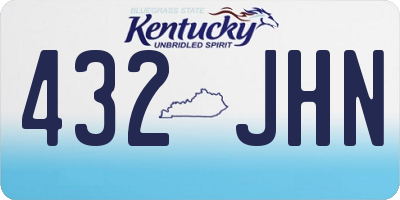 KY license plate 432JHN