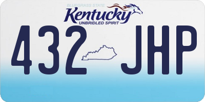 KY license plate 432JHP