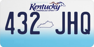 KY license plate 432JHQ