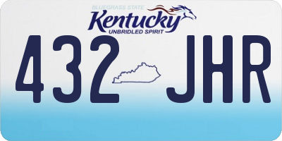 KY license plate 432JHR