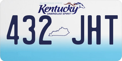 KY license plate 432JHT