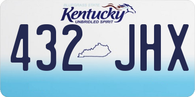 KY license plate 432JHX