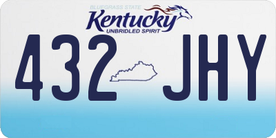 KY license plate 432JHY