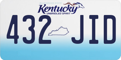 KY license plate 432JID