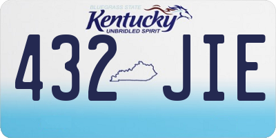 KY license plate 432JIE