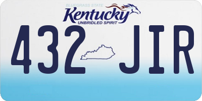 KY license plate 432JIR