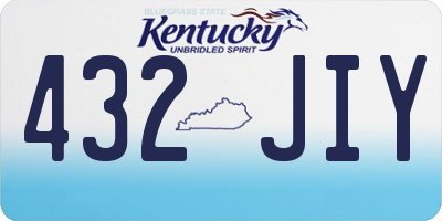 KY license plate 432JIY
