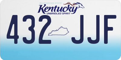 KY license plate 432JJF