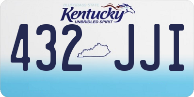 KY license plate 432JJI