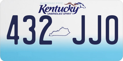KY license plate 432JJO