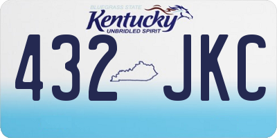 KY license plate 432JKC
