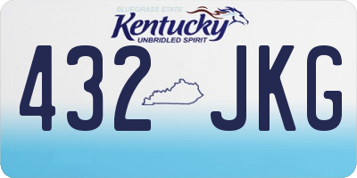 KY license plate 432JKG