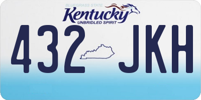 KY license plate 432JKH