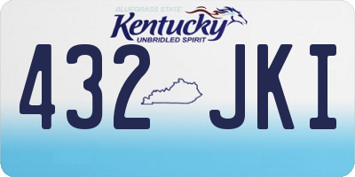 KY license plate 432JKI