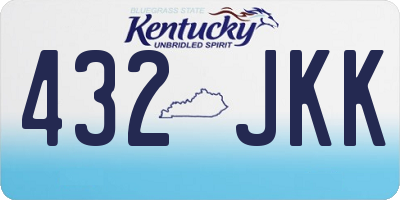 KY license plate 432JKK