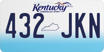 KY license plate 432JKN