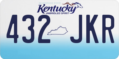 KY license plate 432JKR