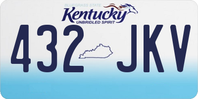 KY license plate 432JKV