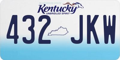 KY license plate 432JKW
