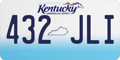 KY license plate 432JLI