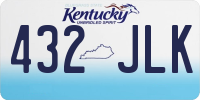 KY license plate 432JLK