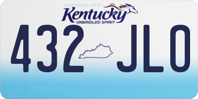 KY license plate 432JLO