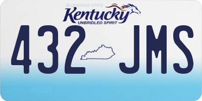 KY license plate 432JMS