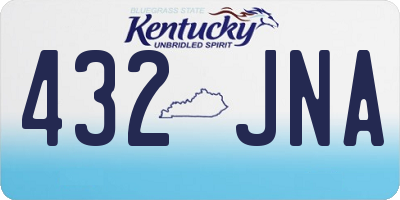 KY license plate 432JNA