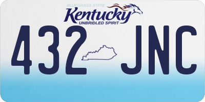KY license plate 432JNC