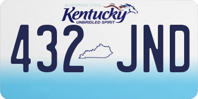 KY license plate 432JND