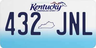KY license plate 432JNL