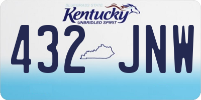 KY license plate 432JNW