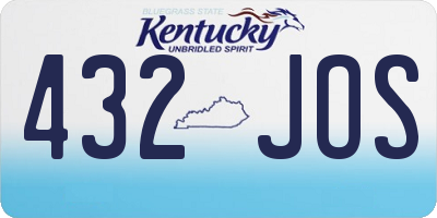 KY license plate 432JOS