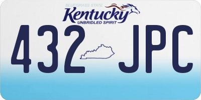KY license plate 432JPC